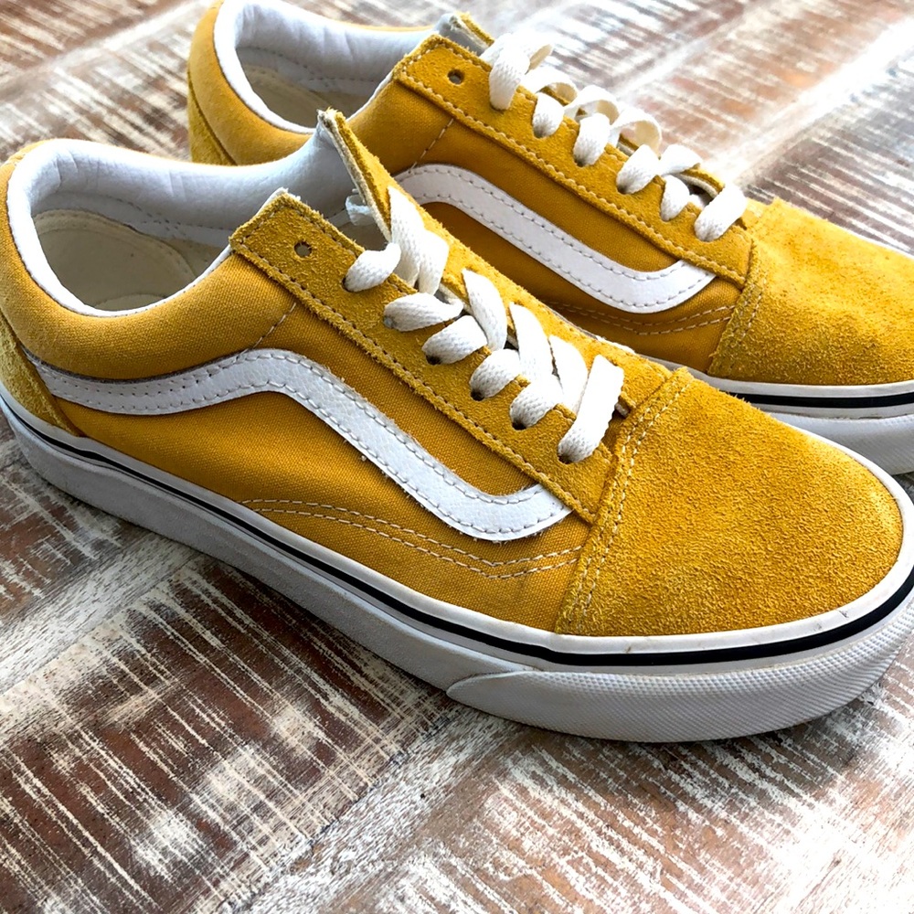 Vans mustard Yellow and White Sneakers